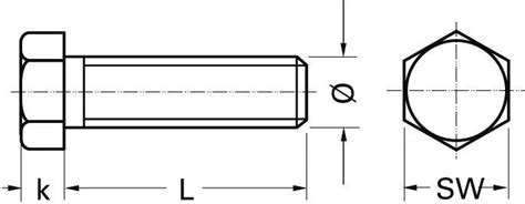 Vite Testa Esagonale M16 UNI 5737 39 Acciaio Inox AISI 316