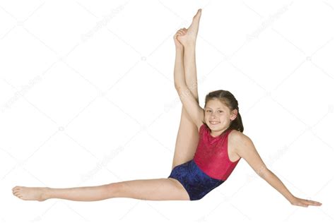 Year Old Girl In Gymnastics Poses Stock Photo By Dndavis