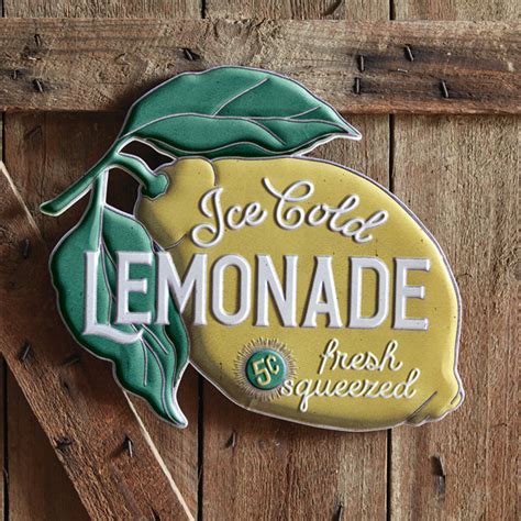 Freshly Squeezed Lemonade Sign Cotton And Crete