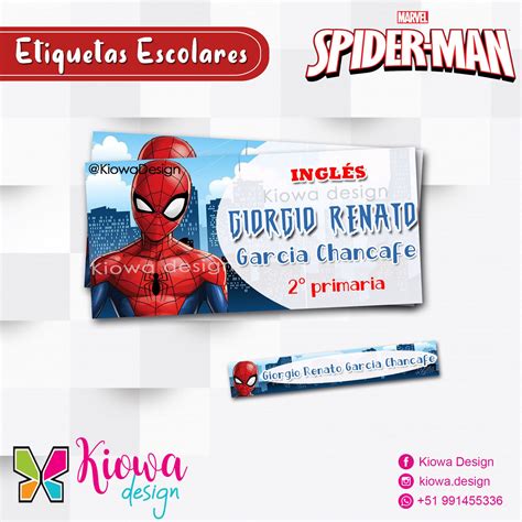 Etiquetas De Spider Man