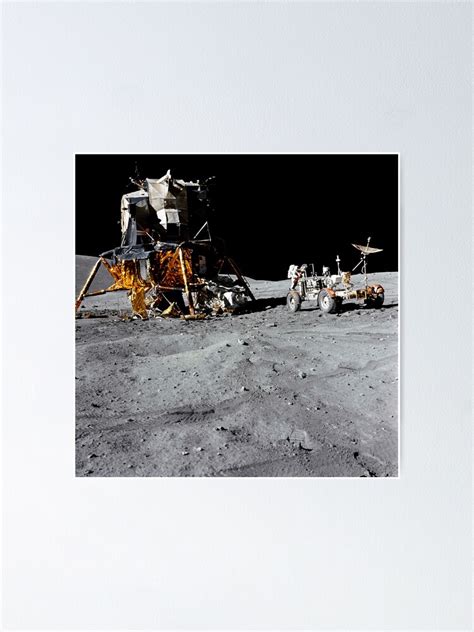 "The Lunar Module and Lunar Roving Vehicle during an Apollo 16 moonwalk ...