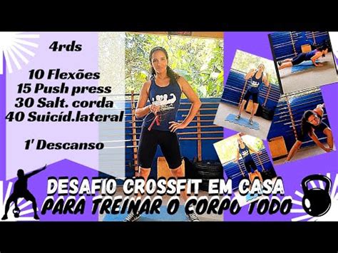 DESAFIO CROSSFIT EM CASA Wod de força e potência para fazer em casa ou