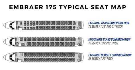 Embraer 175 Seat Map With Airline Configuration