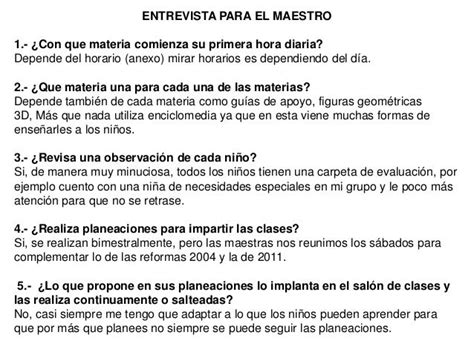 Ejemplos De Entrevistas Para Niños De Primaria Niños Relacionados