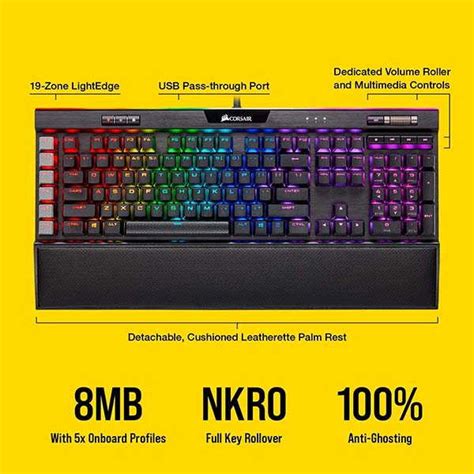 corsair  rgb platinum xt mechanical gaming keyboard   dedicated