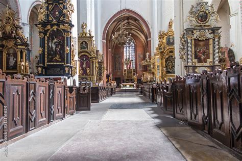 Torun, Poland, May 09, 2022: Interior of the Cathedral of st. John the ...