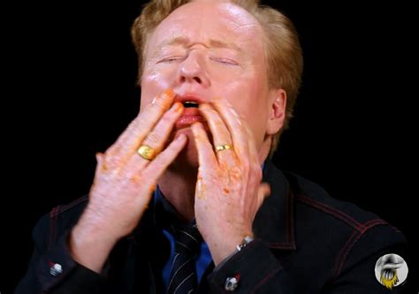 27 Upsetting Screenshots From Conan OBriens Hot Ones Appearance Cracked