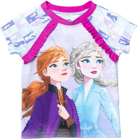 Buy Disney Frozen Elsa Anna Swimsuit Set Rash Guard Bikini Skirt One Piece Online At Lowest