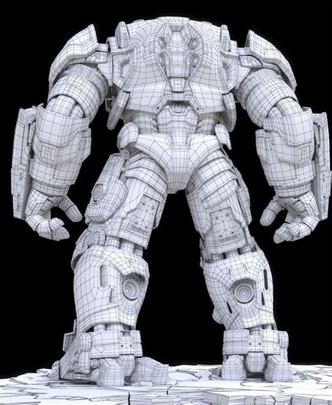 Iron Man Mark 44 Hulkbuster Armor 3d Model Rigged Cgtrader