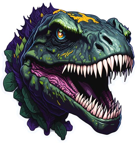 Tyranosaurus Rex Logo Sticker With 24684346 PNG