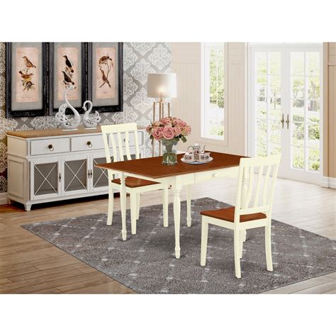 HomeStock Vintage Vogue 3Pc Dinette Set Consists Of A Rectangle Table