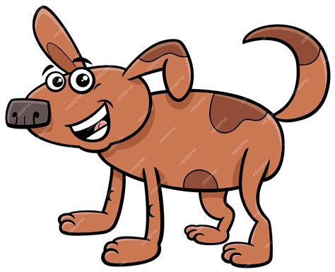 Premium Vector Cartoon Illustration Of Funny Brown Dog Comic Animal