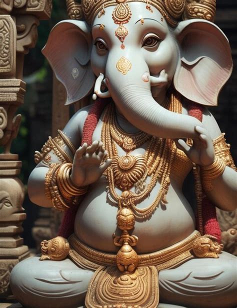 Estatua De Ganesh En Un Templo En Ubud Bali Indonesia Foto Premium