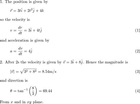 The Position Of A Particle Is Given By R 3ti 2t2j 4k M Where T