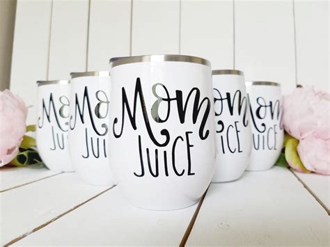 Mom Juice Stainless Steel Wine Tumbler Mommy Juice Cup Etsy