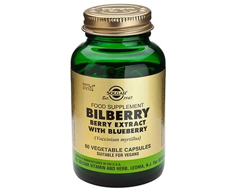 Solgar Bilberry Berry Extract With Elderberry 60 Capsules