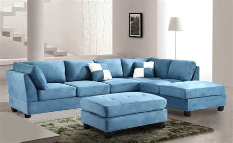 G638 Reversible Sectional Set Aqua Living Room Sets Living Room