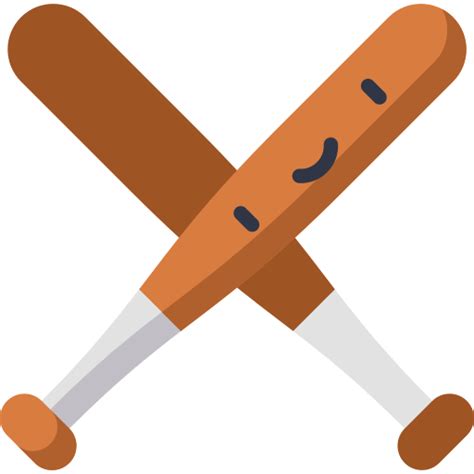 Baseball Bat Kawaii Flat Icon