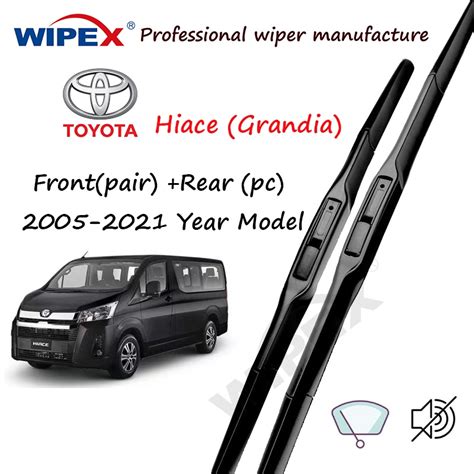 Toyota Hiace Grandia Wiper Blade Set Front Rear Japan