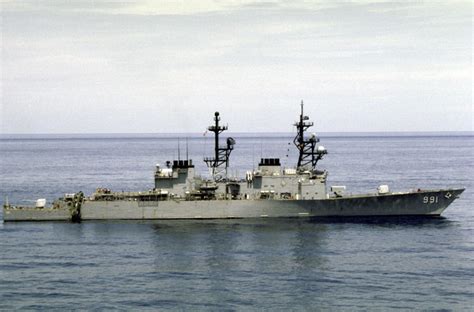 A Starboard Beam View Of The Destroyer Uss Fife Dd 991 With A