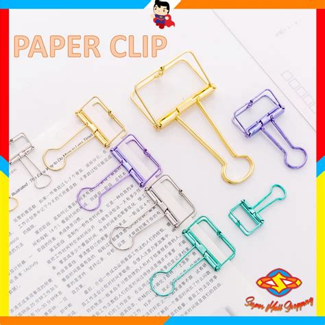 Jual Sms Paper Clip Besi Warna Warni Klip Penjepit Buku Bahan Metal