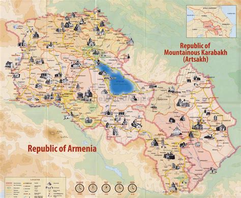 General info and Map of Armenia Ararat Travel