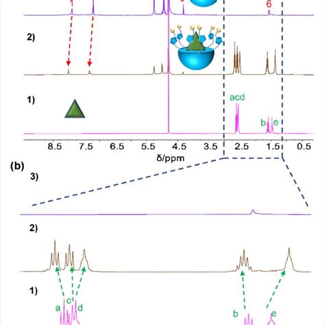 A 1 H Nmr Spectra 400 Mhz D 2 O 25 °c And B Partial Magnified 1 Download Scientific