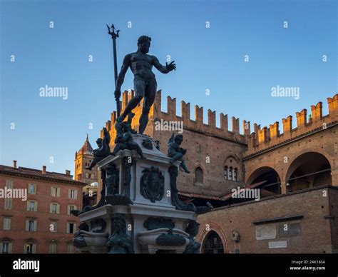 Famous Fontana Del Nettuno Neptune Fountain At Piazza Del Nettuno In