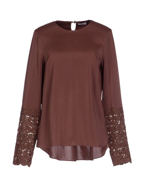 Lyst Brunello Cucinelli Blouse In Brown