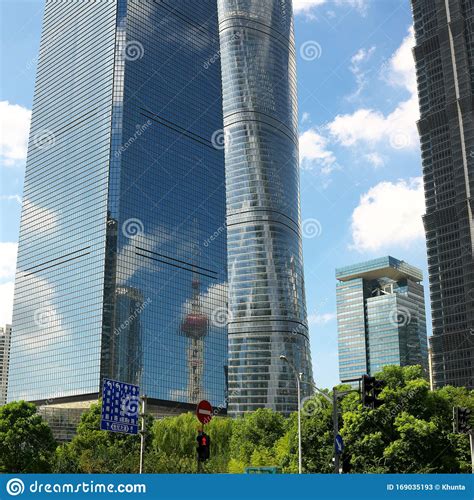 High Rise Buildings At Pudong Area In Shanghai China Stock Image