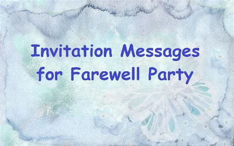 Farewell Party Invitation Wording For Coworker