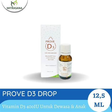 Jual Prove D3 Drop Vitamin D3 400 Iu Tetes 12 5 Ml Untuk Dewasa Dan Anak Indonesia Shopee