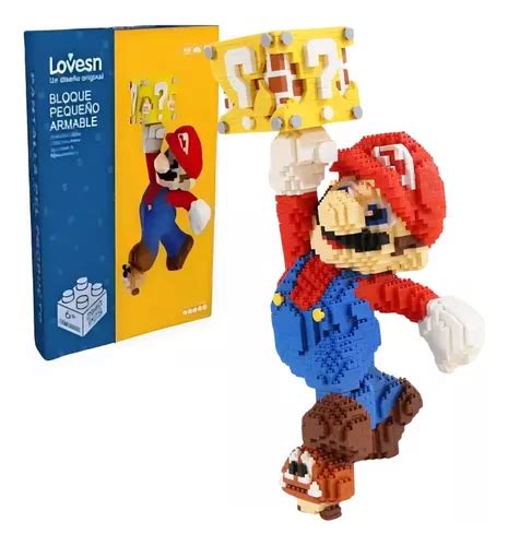 Figura Mario Bros Bloques Armables Coleccionable Mario Bros Envío gratis