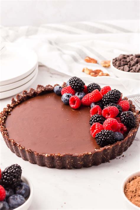 Chocolate Ganache Tart Vegan Running On Real Food