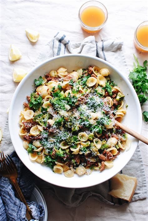 Orecchiette With Sausage Sun Dried Tomatoes And Broccoli Bev Cooks