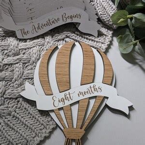 Hot Air Balloon Milestone Prop Interchangeable Milestone Photo Prop Hot Air Balloon Photo