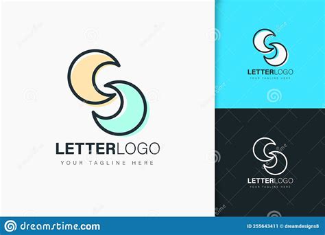 Estilo Linear Do Design Do Logotipo Da Letra S Ilustra O Do Vetor