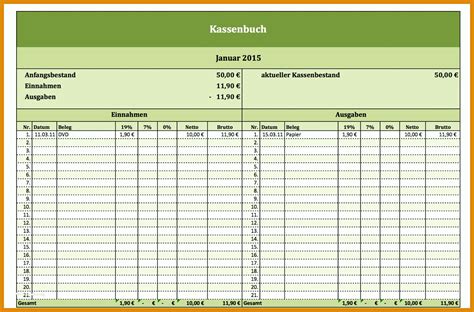 Exklusiv Kostenloses Kassenbuch Als Excel Vorlage 203261 Muster