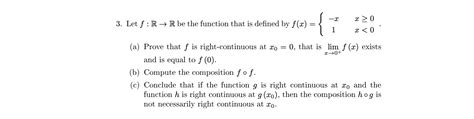 Solved 3 Let F R R Be The Function That Is Defined By