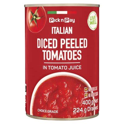 PnP Live Well Chopped Peeled Tomatoes 400g Smart Price Specials PnP