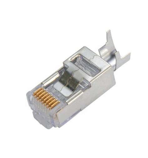 Rj45 Cat6a Solid Shielded Crimp Connector With Insert Cables4sure Direct Network Llc