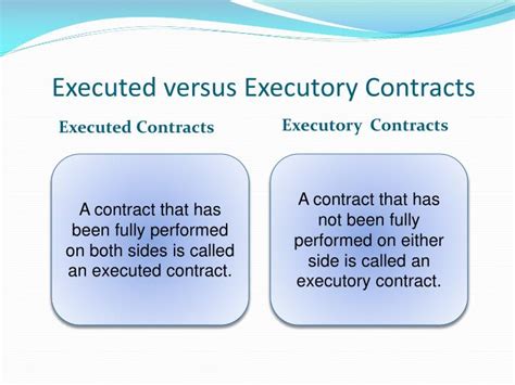 😍 An executed contract. How do executory and executed contracts differ ...