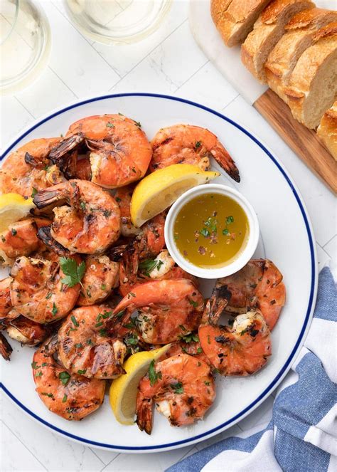 Grilled Shrimp Scampi With Lemon Garlic Butter Striped Spatula