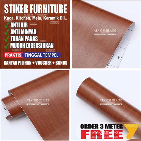 Jual Stiker Lantai Motif Serat Kayu Lebar Cm Wallpaper Motif Kayu