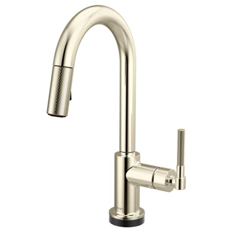 Litze Smarttouch Pull Down Prep Faucet With Arc Spout Knurled Handle