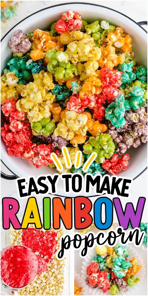 Colorful and delicious, rainbow popcorn is a fun and fruity treat ...