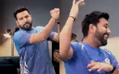 Ye Kya Kar Raha Hai Fans React As Video Of Rohit Sharma Dancing In