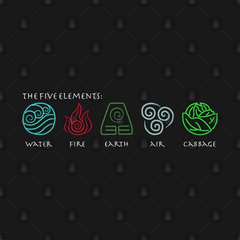 The Five Elements Avatar T-Shirt - Avatar: The Last Airbender Shop