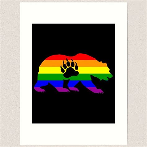 Gay Bear Pride LGBT Flag Bear Paw Art Print For Sale By Sleazoid Bear Pride Bear Pride