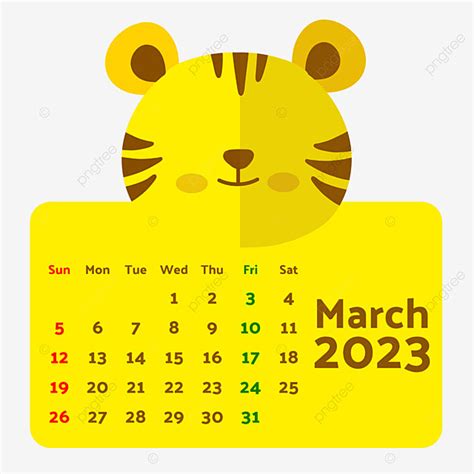 March 2023 Calendar Hd Transparent Cute 2023 Calendar March 2023